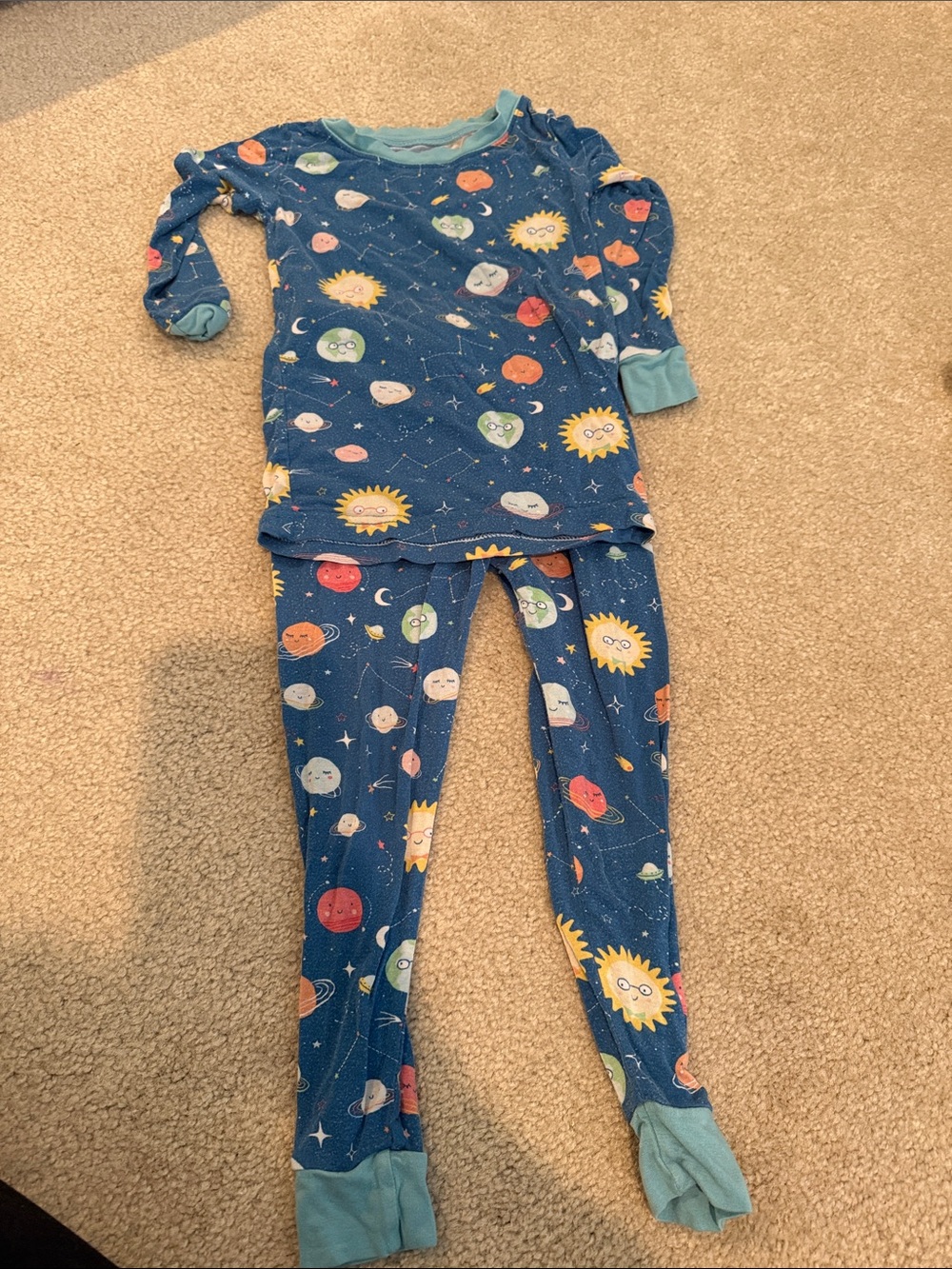 Little sleepies space planets pj set